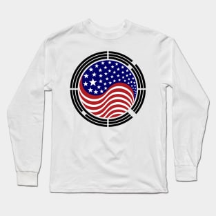 Korean American Multinational Patriot Flag Long Sleeve T-Shirt